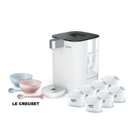 BRITA 官方直營 CUBE小濾方 瞬熱開飲機 含MXPRO去水垢專家濾芯(共1機7芯2le creuset碗)-白