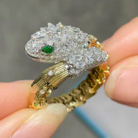 18K Au750 Yellow Gold Lab Emerald0.28Ct moissanite Diamond 2Ct Ring Wedding Party Engagement Anniversary Fashion Elegant