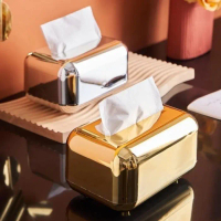 Silver Tissue Box / Kotak Tempat Tisu Nordic Mewah Unik