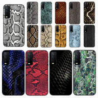 funda Snake Skin Phone cover For vivo V21E V23E Y30 V27E 5G Y35 Y31 Y11S Y20S 2021 Y21S Y33S Y53S 4G Cases coque
