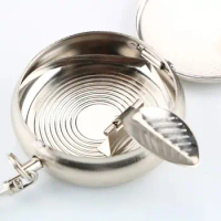 Silver Stainless Steel Vehicle Cigarette Ashtray Cigarette Supplies Smoking Accessories Key Chain