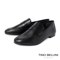 Tino Bellini 巴西進口牛皮經典平底樂福鞋FYLV026-黑