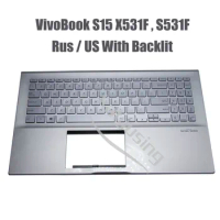 Brand New Russian US Keyboard for ASUS VivoBook S15 X531F S531F X531 S531 Palmrest Topcase 13NB0LL1AM0301 With Backlit