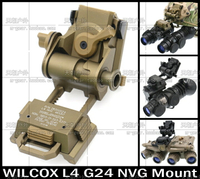鋁CNC Wilcox刻字L4G24 PVS15 18 31夜視儀戰術頭盔翻斗車支架沙