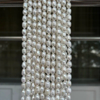 ไข่มุกแท้ Fresh Water Pearl เกรด AAA ทรงไข่ 7-8 mm.