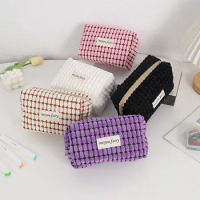 2025 Cute Plush Travel Cosmetic Lipstick Skincare Storage Bag Toiletry Kit Women Makeup Handbags Org