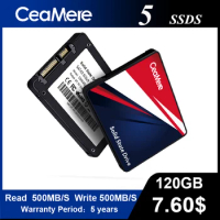 CeaMere SSD 2.5 128GB 256GB 512GB 1TB for Laptop Desktop Solid State Drive Sata3 120GB 240GB 480GB 960GB 2T