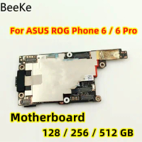 Original Mainboard For ASUS ROG Phone 6 / 6Pro Motherboard Main Logic Board Circuits Panel Test Work Global 128GB 512GB Replace