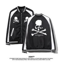 ♤🔥พร้อมส่ง🔥 เสื้อแจ็คเก็ต Mastermind Sukajan Varsity Bomber Jacket - Black (สีดำ) by XSHT☛