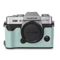 PU Protective Case for Fujifilm XT30II XT30 XT20 XT10 Camera Half Base Mount Leather Cover for X-T30 II with Wrist Hand Strap