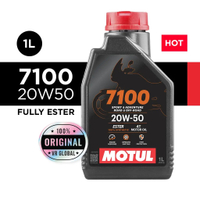 MOTUL 7100 15W50 / 10W40 / 10W50 / 10W60 / 20W50 / 10W30 / 5W40 1L - MINYAK HITAM ENJIN MOTORSIKAL (
