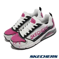 Skechers 休閒鞋 Uno-Drip Dry 女鞋 緩震 絨面革 氣墊 2D 白 桃紅 黑 155365WBPK