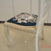 歐式雪尼爾餐椅墊現代簡約馬蹄形布藝美式椅子防滑坐墊四季通用