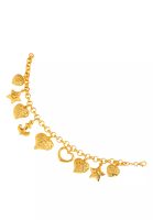 TOMEI TOMEI Lusso Italia Starry Heart Bracelet, Yellow Gold 916