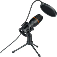 RGB Condenser Microphone USB Wired Desktop Tripod MIC For Recording Live Gaming Video Noise Reduction Conference Microphone