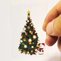 Christmas Decoration,Pressure Easy Transfer Sticker,Merry Christmas Pattern Custom Label,Gift Box Wrapper
