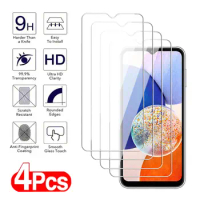 4Pcs Full Cover Tempered Glass For Samsung Galaxy M54 M14 M04 Screen Protector A54 A34 A24 A14 A04 Transparent Protective Film