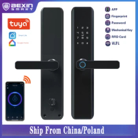 Tuya Waterproof Wifi Fingerprint Smart Lock Electronic Intelligent Biometric Code Digital Door Lock