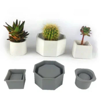 Flower Pot Silicone Mold DIY Large Concrete Cement Pot Mold Handmade Craft Flowerpot Epoxy Resin Clay Mould Home Decoration