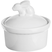【EXCELSA】兔子蓋+瓷製烤杯 9.5cm(點心烤模)