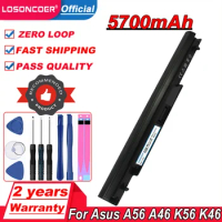 5700mAh 4 Cell Laptop Battery For Asus A56 A46 K56 K46 S56 S46 Series Replace A42-K56 A32-K56 A41-K56 A31-K56 Series