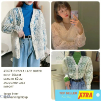 Baju Diesela Lace Outer BC OUTER Wanita JACQUARD LACE IMPORT Kekinian@@ Kancing Oversize Blazer Panj
