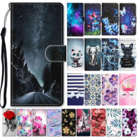 Flower Leather Wallet Cover on For Samsung Galaxy A21S A51 A71 A31 A11 M11 A515 A 51 Flip Case Capa Phone Protective Bags