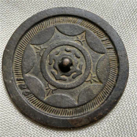 Bronze crafts Han Dynasty green rust bronze mirror 1709 patina mellow.