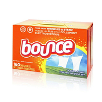 【onemore】Bounce 戶外清香烘衣紙柔軟片 去靜電紙 橘盒 160張 美國代購 100%正品