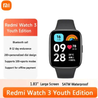 Xiaomi Redmi Watch 3 Youth Edition Smart Watch 1.83" 12 Days of Battery Life 5ATM Waterproof Bluetooth Voice Calls