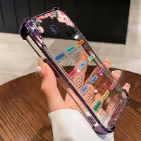Sarung Telefon, Sarung untuk Samsung A10S, A107F, A107M, Lembut, Kalis Kejutan, Lutsinar, Penyaduran