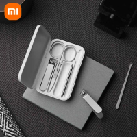5 in 1 Xiaomi Mijia 420 Stainless Steel Nail Clippers Pedicure Care Trimmer Portable Nail File with Anti-splash Storage Shell