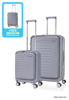 American Tourister [FREE MEDIUM] FRONTEC SP 54/19 EXP TSA OS V2 + SP 75/28 EXP TSA OS V2 - COOL GREY