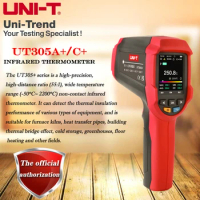 UNI-T UT305A+/C+ Large Screen Charging High Temperature Infrared Thermometer/Thermocouple/Steel Plant/Heat Transfer Pipe Test