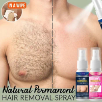 Permanent Hair Removal Spray Painless Non-Irritating Hair Growth Inhibitor Armpit Leg Arm Hair Depilatory Cream for Men Women