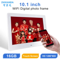 10.1 Inch WiFi Frameo Digital Photo Frame 16GB Smart Digital Picture Frame with HD 1280x800 IPS Touch Screen