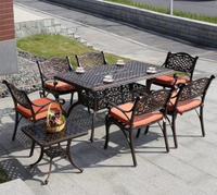 ╭☆雪之屋☆╯ 鑄鋁長方桌(DIY自組)(不含椅)/戶外休閒桌椅T-Z150