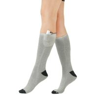 新款發熱襪子冬季電熱滑雪加熱暖腳神器保暖男女長筒電加熱襪