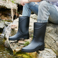 中筒雨鞋男士時尚防滑水靴輕便工地夏季雨靴戶外釣魚水鞋趕海膠鞋