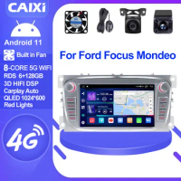 2 Din Radio Android 11 2GB RAM Car Multimedia Stereo Player Navigation GPS Autoradio For Ford Focus S-Max Mondeo 9 Galaxy C-Max