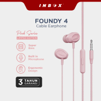 Inbox Earphone Foundy 4 Pink Headset dengan Microphone dan Super Bass Audio Handsfree