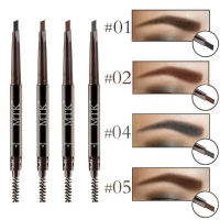 2 In 1Brand Eye Brow Tint Cosmetics Eyebrow Enhancer Paint Tattoo Eyebrow Pencil Waterproof Brown Ma