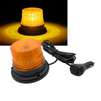 12V-24V Car Emergency Strobe Light 40LED Amber Singal Safety Warning Flashing Beacon Strobe Lamp Magnetic Base for Truck Trailer