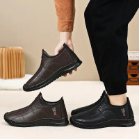Warm Winter Men's Cotton Fabric Boots Rubber Outsole Light Weight Thick Padding Short Ankle Bootie S