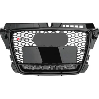 Automotive Parts Honeycomb Front Grille For Audi A3 8P 2008-2013 Upgrade RS3 quattro Style Radiator Grill