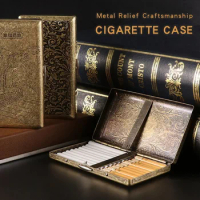 Metal Creative Smoking Cigarette Holder Gift Without Lighter Ultra-thin Women's Cigarette Case Holiday Gift