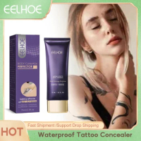 EELHOE Waterproof Tattoo Concealer Cover Scar Makeup Brighten Foundation Cream Freckles Birthmarks Cover Tattoo Concealer Cream