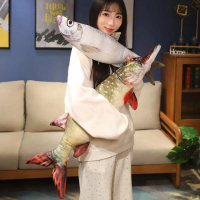 Fish Stuffed Doll Perch Simulation Fish Plush Pillow Stuffed Grouper Cartoon Fish Plush Toy Lovely S