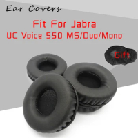 Ear Pads For Jabra UC Voice 550 MS / Duo / Mono Headphone Earpads Replacement Headset Ear Pad PU Leather Sponge Foam