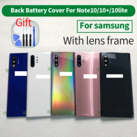 For Samsung Galaxy Note 10 N975 Note 10 plus Note 10 Lite NOTE10+ Battery Back Cover Door Housing +Camera Glass Lens Frame